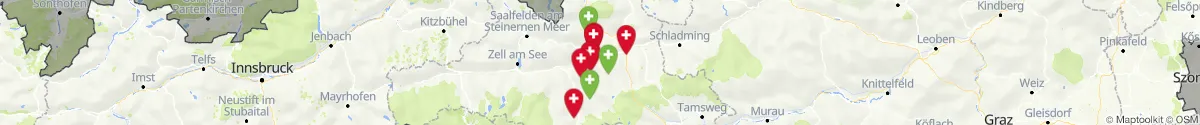 Map view for Pharmacies emergency services nearby Schwarzach im Pongau (Sankt Johann im Pongau, Salzburg)